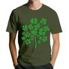 Popularny Męski T-shirt z Nadrukiem, Okrągły Dekolt, Krótki Rękaw