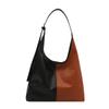 High-end Contrasting Color Splicing Women's Bag New Fashion Trendy Large Capacity Tote Bag Commuting Simple Armpit Shoulder Bag