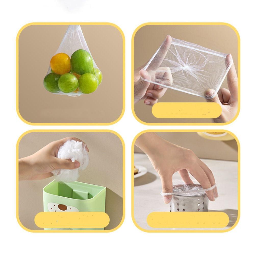 Extractable Filter Storage Box Cartoon Filter Organizer Rack Disposable Filter Screen Kitchen Sink