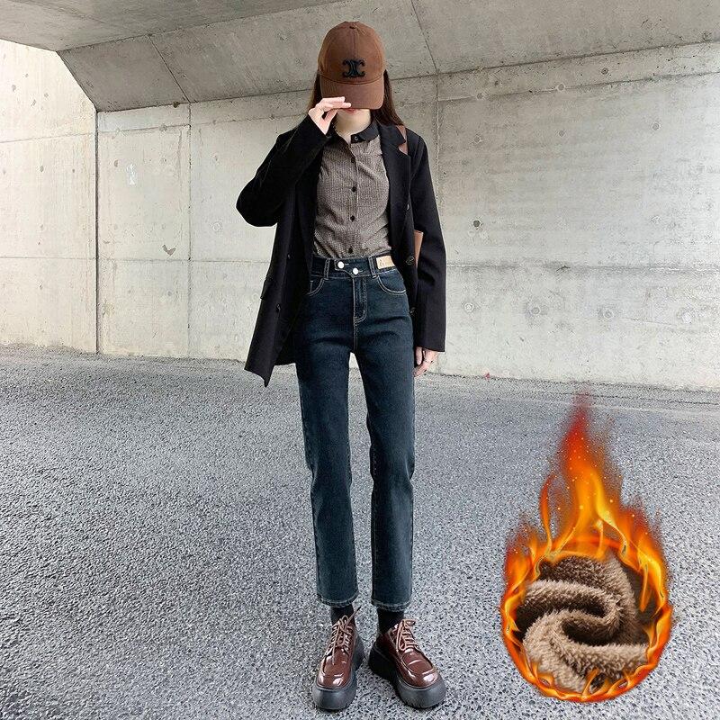 

Новые осенне-зимние корейские свободные тонкие универсальные брюки с высокой талией для отдыха, женские эластичные винтажные прямые брюки, уличная одежда XXL синий