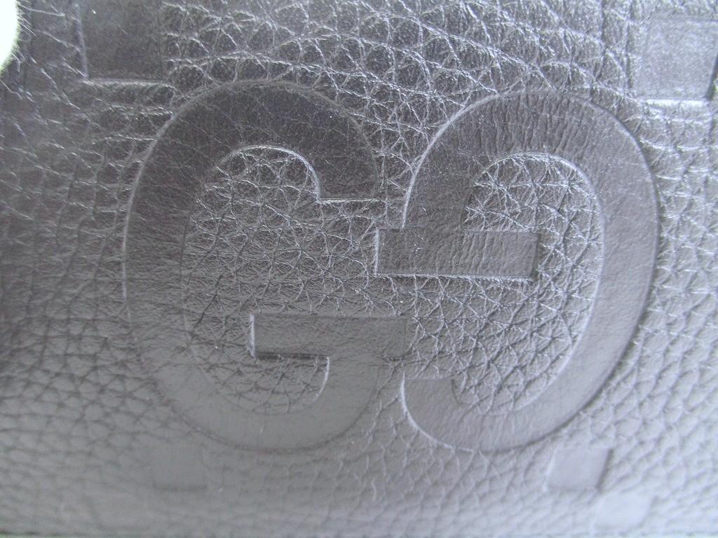 Authentic GUCCI Jumbo GG Black Leather Credit Card Holder #b252 Seller refurbished