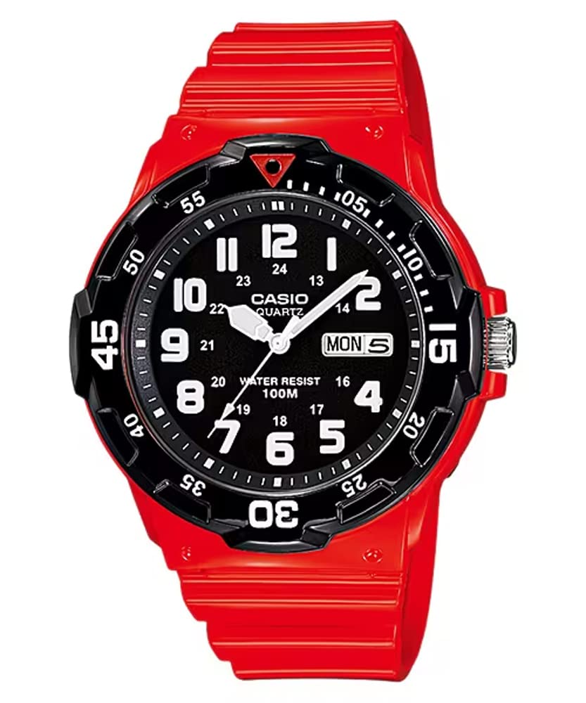 

Casio Standard Quartz Watch MRW-200H-4BV / -200HC-4BV Men s Gloss Orange and Black / Black and Orange Overseas Model [Parallel Import]