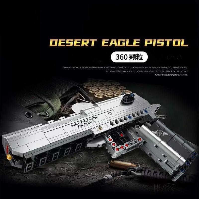 Серия  Военная  Строительные Блоки Пустынный Орел M1911 АК47 Пистолет Может Стрелять Модель Собери Сам Кирпичные Игрушки Для Детей Подарок на День Рождения