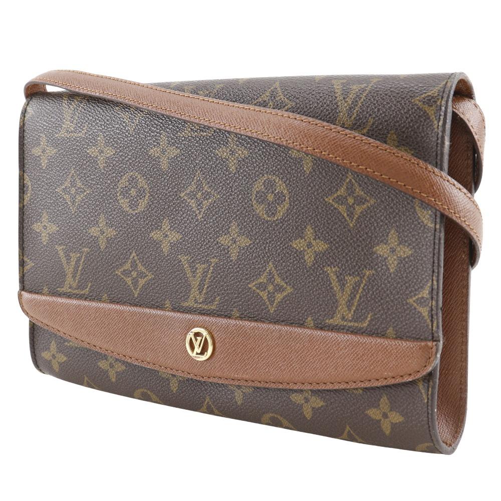 Louis Vuitton Bordeaux 24 Shoulder Bag M51798 Vintage 2-way Clutch Brown Monogram Canvas Women Used