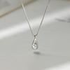 Korean Fashion Water Drop Zircon Necklace For Women Jewelry 2025 Trending New Luxury Silver Color Crystal Necklaces Colar Kolye