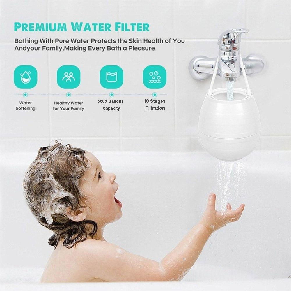 5000 Gallonen Filtrationsbadewasserfilter Enthärter für hartes Wasser Badewannenfilter für Badewannenarmatur