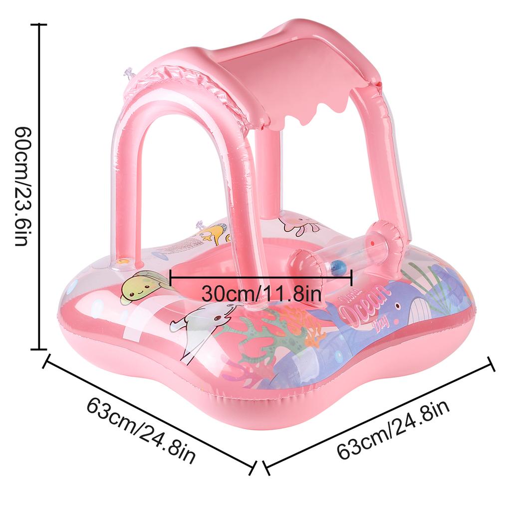 Pool floats with canopy for Kids Toddler Infant Pool Float for Baby Swimming Ring Floaties for Pool Beach Toys for Party