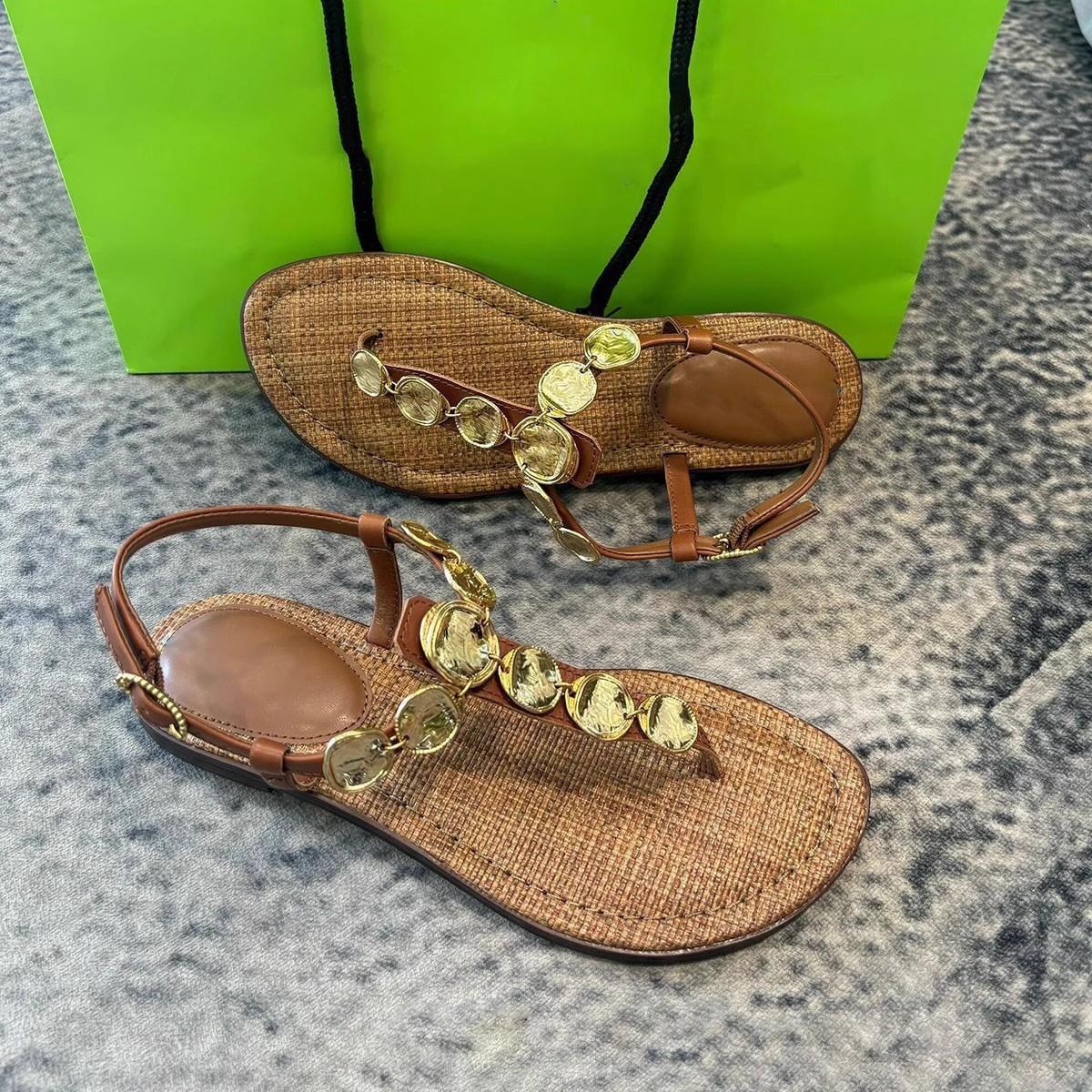 

Fashionable Summer Women Sandals Korean Style Casual Tennis Shoes Lightweight Roman Beach Sandals Net Red Clip Toe Slippers 35 коричневый
