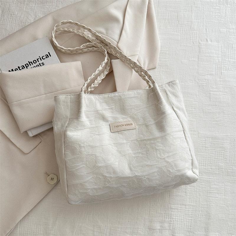

Niche simple large-capacity tote bag women s 2024 spring new casual handbag large-capacity shoulder bag tide Without pendant білий