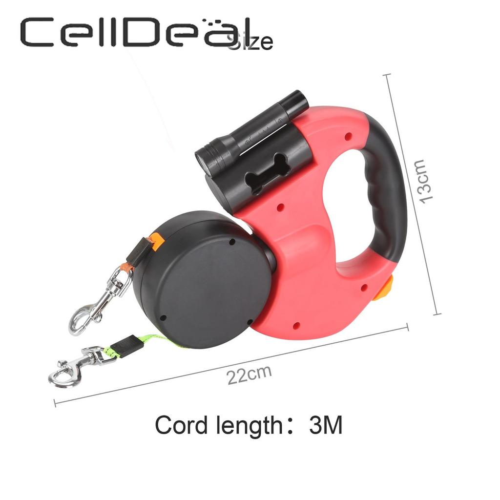 360 Degree Double Head Traction Rope Nylon Dog Universal Leash Automatic Retractable Outdoor Walking Pet Supply