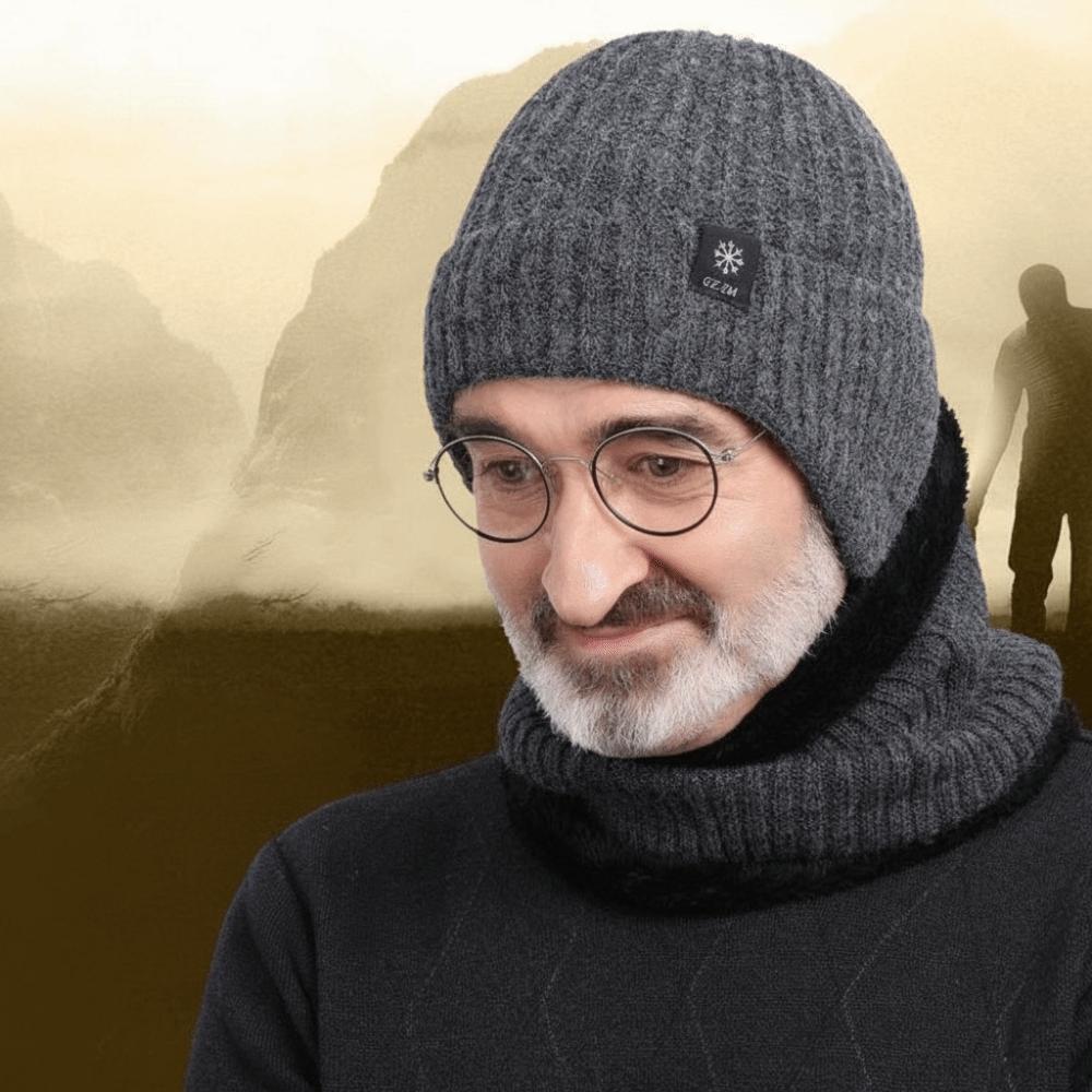 Neck Warm Hat Scarf Set Thick Ear Protection Hat Casual Knitted Beanie Hat  Winter