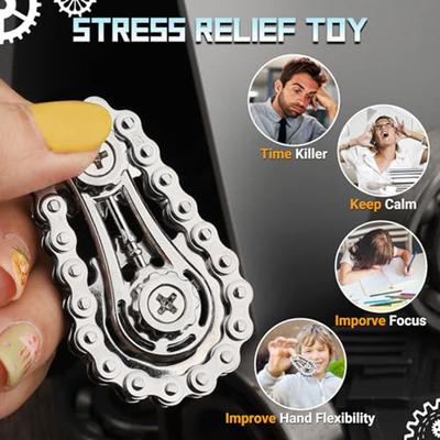 Dişliler Volan Parmak Ucu Jiro Fidget Spinner Stres Önleyici Kaygı Metal Bisiklet Zincirleri EDC Spinner Yetişkin Çocuklar İçin Fidget Oyuncakları