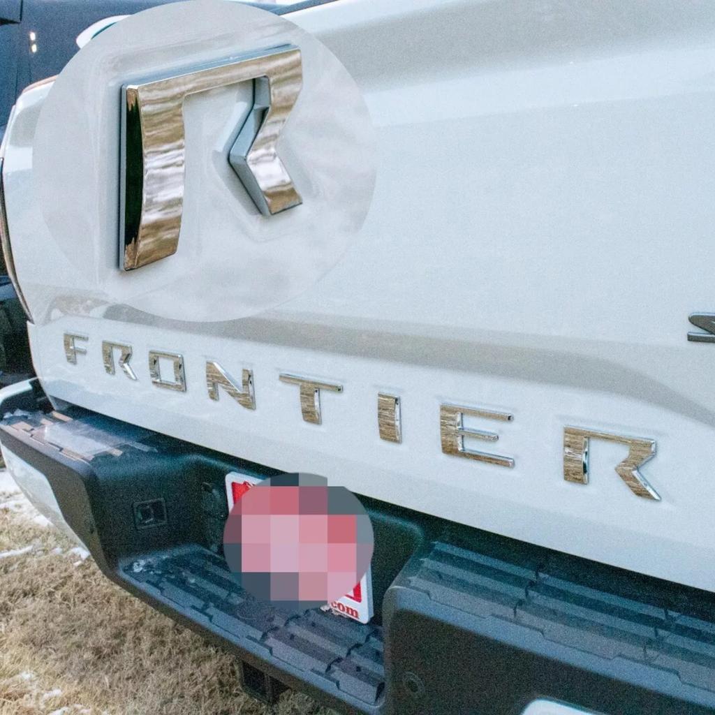3d Emblem Tailgate Frontier Letters Rear Trunk Badge Sticker Decals Cover Trim For   Car Exterior Accessories