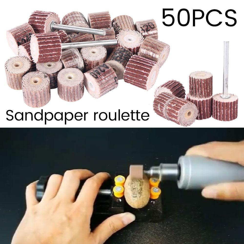 Sanding Grit Flap Polishing Wheels Disc Roulette Dremel Tool Accessories Shutter Impeller Rotary 50PCS Sandpaper For woodworking