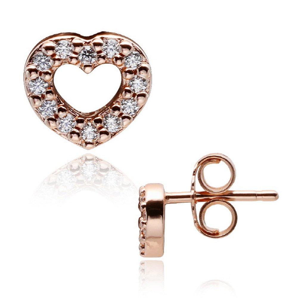 Pandora 280528Cz Moment Open Heart Earrings