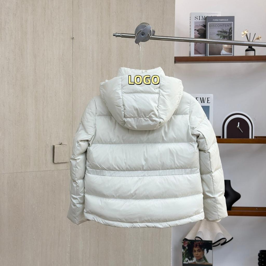 High version Lulu Lulu five-grid down jacket white duck down thickened cloud three-grid bubble warm jacket