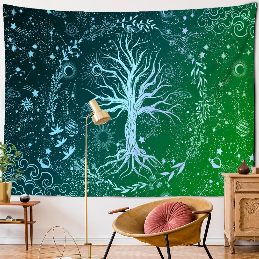 Tree Of Life Tapestry Wall Hanging Psychedelic Witchcraft Hippie Tapiz Bohemia TV Background Home Decor