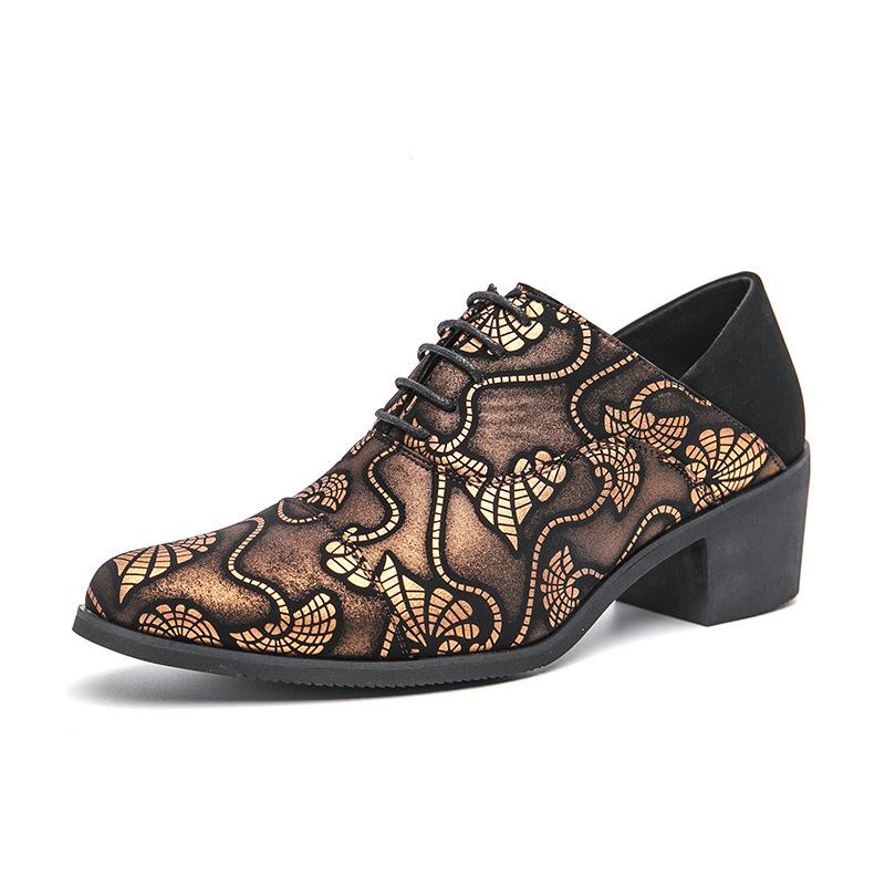 Men s Formal Leather Height-Increasing Shoes - Large Size for Office, Wedding, & Events 38