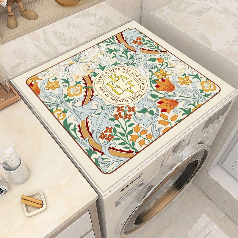 Dust Cover Mat for Drum Washing Machine, Refrigerator & Household Appliances - Non-slip, Absorbent, Diatomaceous Earth, Sunscreen Protection.