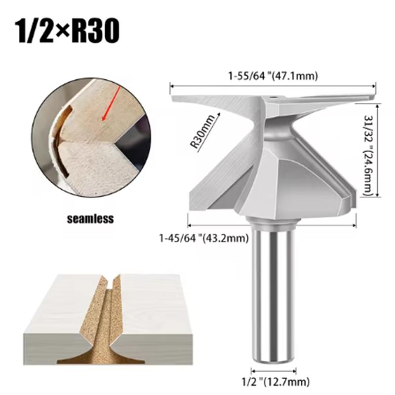 For Router Table Arc Bending Integrated Forming Knife Router Bits R18 R30 1/2 inch Woodworking Circular bending Grooving Tool