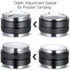 51/53/58MM Dual-Head Adjustable Distributor, Tamper Coffee Espresso Tampers for 51/54/58mm Potafilter