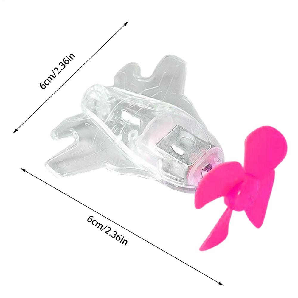 Motorcycle Propeller Bicycle Motorbike Handlebar Decoration Airplane Broken Wind Cycling Riding Accessories with LED Lights