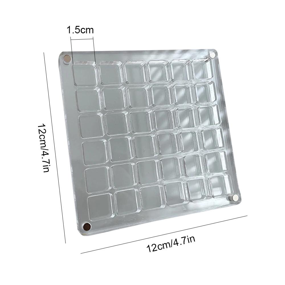 Acrylic Magnetic Seashell Storage Box 64/100 Grids Seashell Display Case Small Craft Bead Jewelry Organizer Rock Collection Box