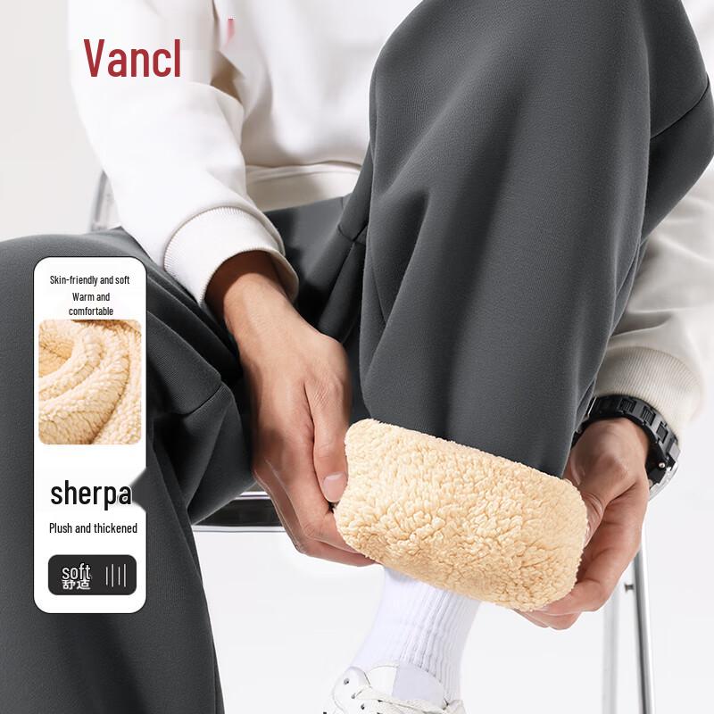 

VANCL Men s Fleece-Lined Lamb Wool Jogger Pants 3XL