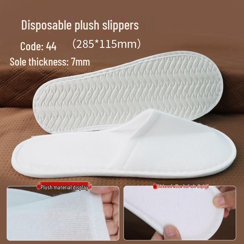 Washable Anti-Slip Winter Fleece Slippers for Guests