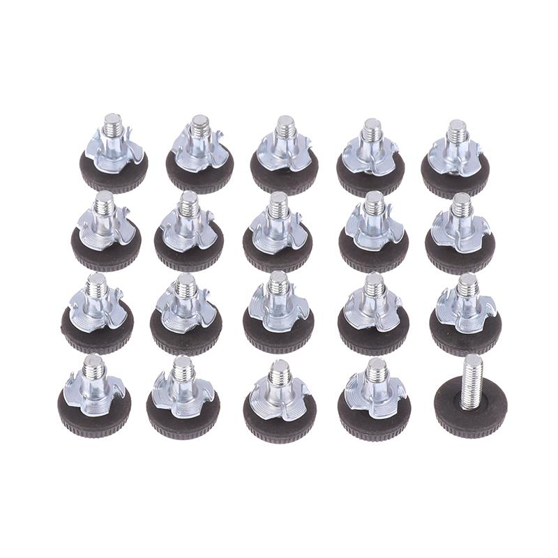 20Pcs M6 Thread Adjustable Furniture Levelers Screw In Chair Feet Durable Easy To Use Adjustable Furniture Feet Leg Levelers