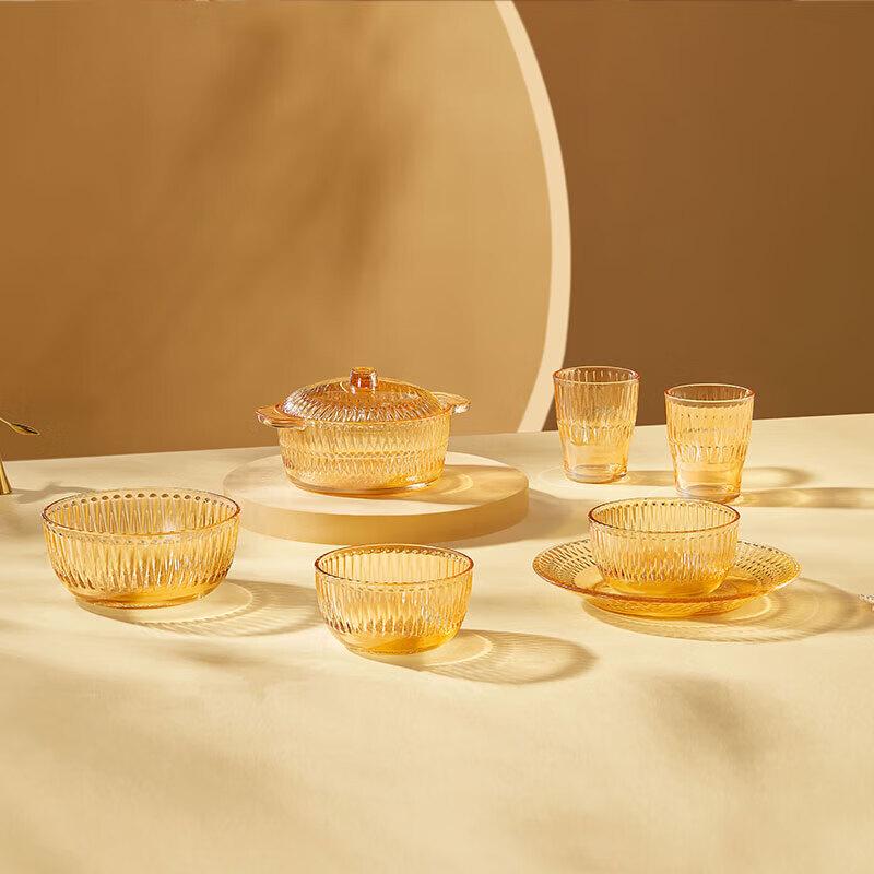 BOLIDOMI Glass 7-Piece Tableware Set