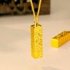 CNC Burst Flash Shaved Ice Square Pendant Clavicle Chain Women's Fashion Necklace