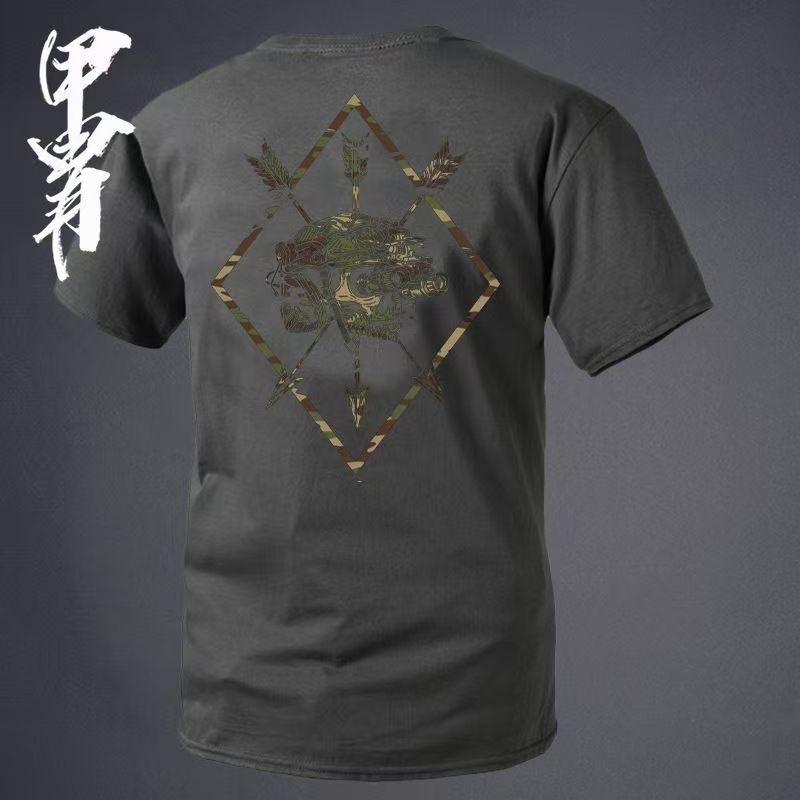 New Military Cross Sword Camouflage Version of the Round Neck Short Sleeve Tshirt Tough Clothing  Summer Comfortable Tees