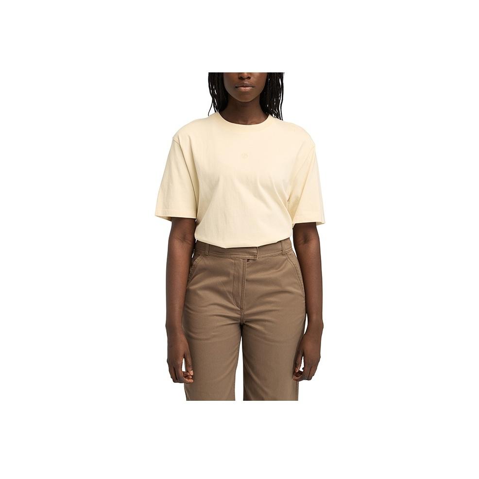Timberland Outdoor Breathable Loose Soft Skin-Friendly Short Sleeve Drop Shoulder T-Shirt Women Tops Light-Brown A5NJE-EFL