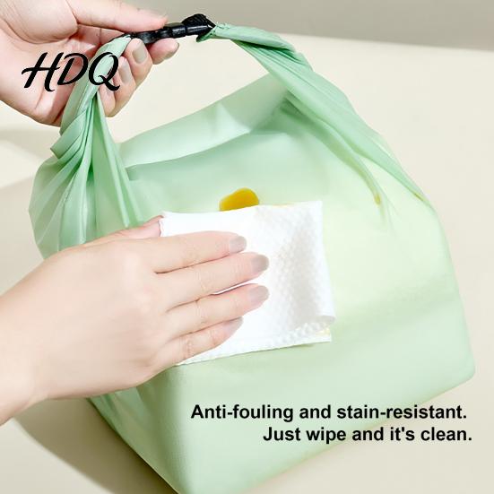 Nylon Waterproof Travel Pouch 2PCS Handbag Large Opening Buckle Design Lightweight Foldable Cosmetic Toiletry Holder Storage Bag Portable