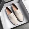 2025 Spring Women's British Style Retro Leather Flats - Plus Size Available
