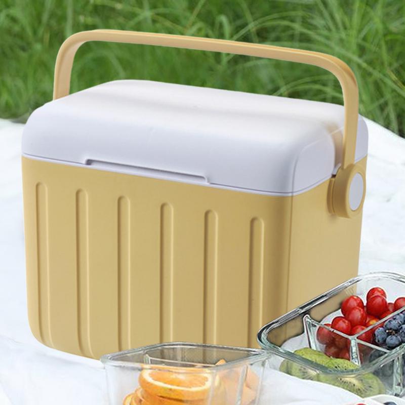 Ice Box Cooler Insulated Container 6L Cooling Chest With Ice Pack Camping Refrigerator For Meal Prep Road Trip Travel Fishing
