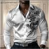 Camicia da uomo di alta gamma color rosa, camicia a maniche lunghe con bottoni, casual e comoda, camicia alla moda per quattro stagioni