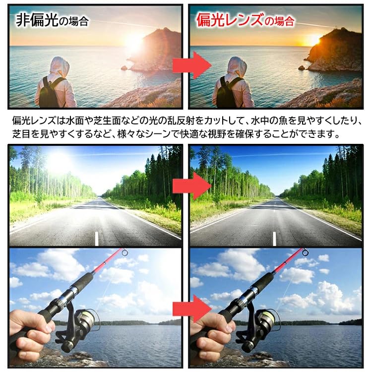 Polarized Photochromic Sunglasses with UV Protection for and Square Aluminum Alloy Lightweight Carbon Fiber Adjustable Nose Spring and Case A great