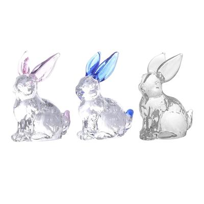 Easter Rabbit Figurine Animal Sculpture Bunny Statue Mini Decorative Figurine Tabletop Ornament for Bedroom Birthday Gift