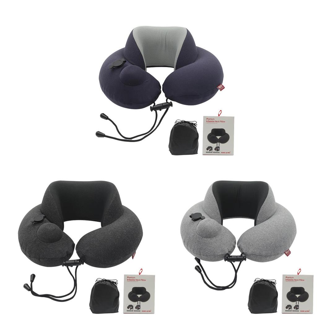 Modern Ionized Ushaped Travel Neck Pillow With Double Layer Press And Gift Box For Adults