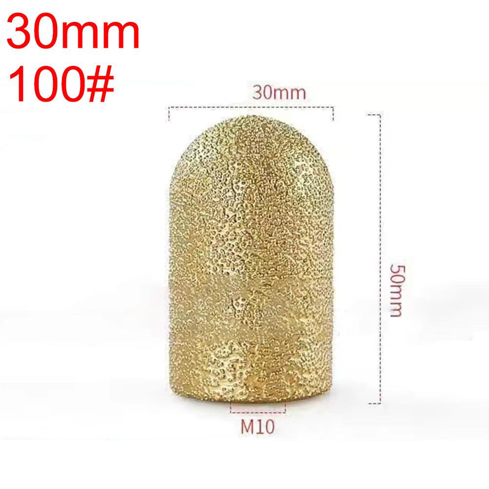 Emery Brazed Finger Bit Grinding Wheel Waterproof Milling Cutter Trimming Abrasive Tools Round Head For Dressing Quartz Stone