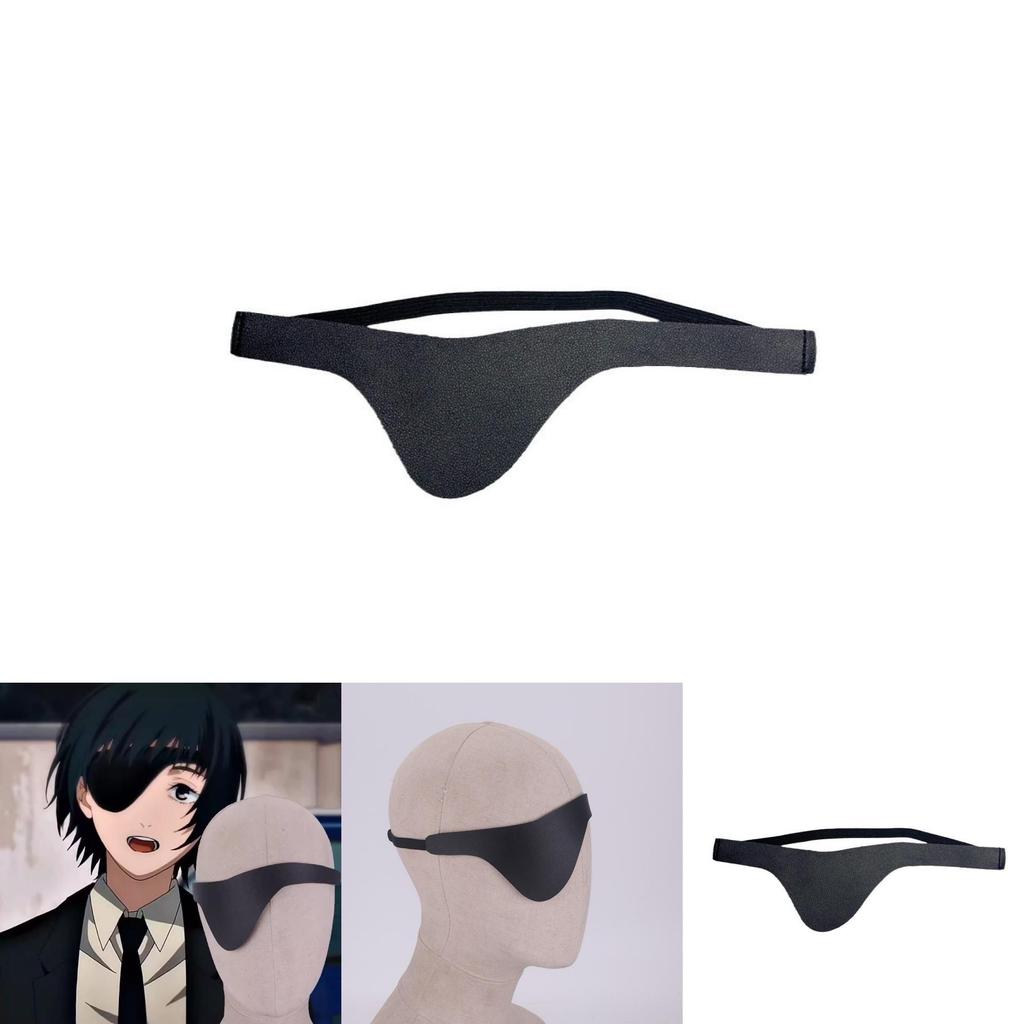 Chainsaw Man Cosplay Augenmaske Zubehör für Anime-Fans mit Kunstleder-Finish für Kostümzubehör