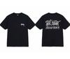 STUSSY Koszula z krótkim rękawem w amerykańskim stylu z nadrukiem STU717 Czarna
