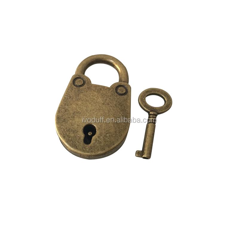Lock Wholesale Old Vintage Antique Style Mini Padlocks Key Lock (antique brass,21x37mm) античная латунь