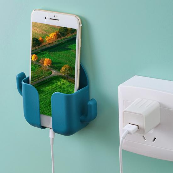 Soporte de control remoto para montaje en pared, autoadhesivo, ABS, sin taladros, fácil de instalar, soporte de carga para teléfono móvil para el hogar