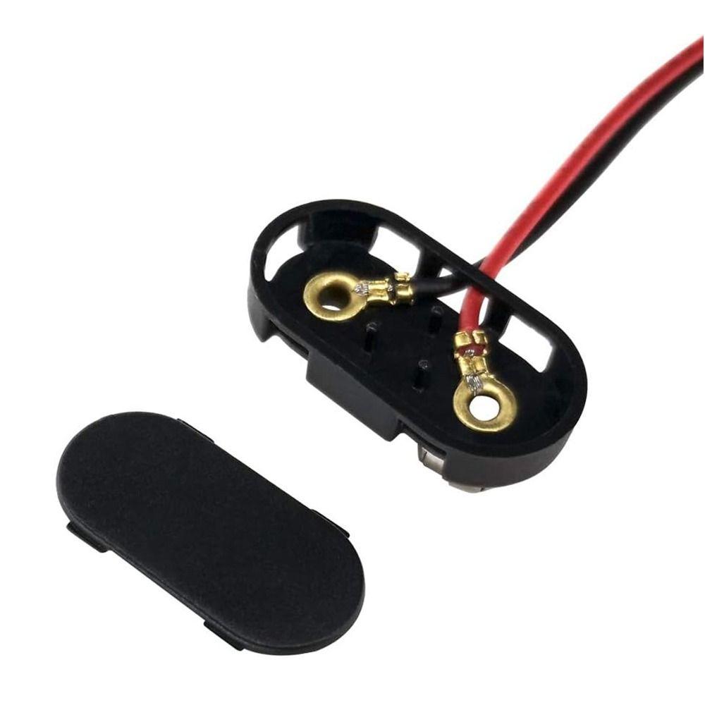 11Pcs I / T Type Cable Battery Holder Clip Snap on Battery Holder 9V Battery Snap Connector Black Red Cable 9 Volt Battery Box