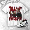 Daaamn Friday Shirt Match Diamond Turf 2 Black Gold Red, Unisex Shirt Match Sneaker