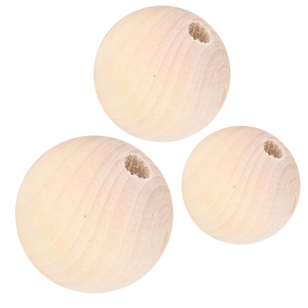 5 Bag Wood Beads Round Necklace HandMade Accessories 22mm/25mm/30mm