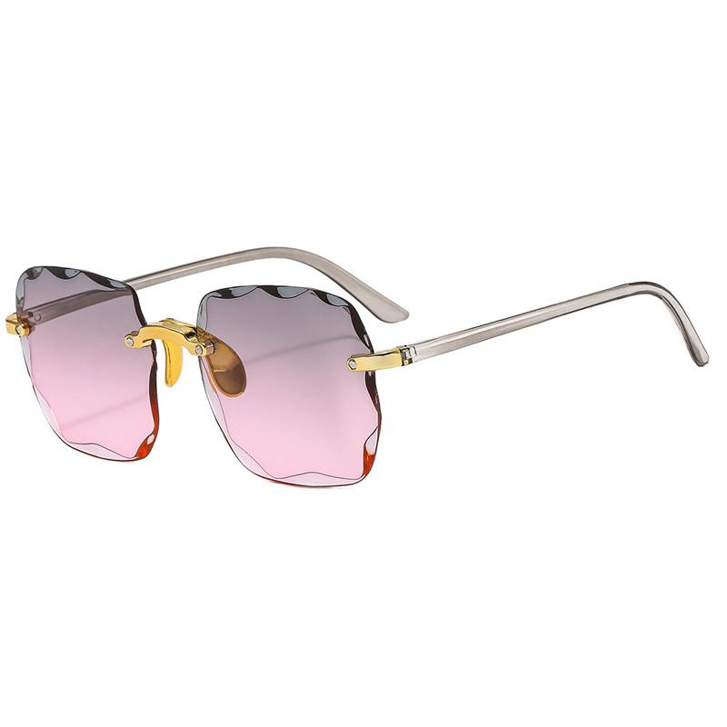 Vintage Square Sunglasses Woman Classic Frameless Gradient Mirror Sun Glasses Female Fashion Rimless Sun Glasses